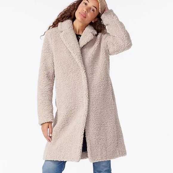Crew Jackets Coats Jcrew Teddy Coat Poshmark